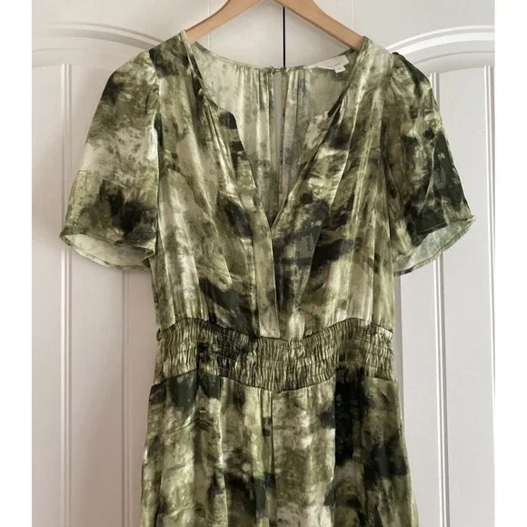 Anthropologie NWT The Somerset Jumpsuit Size Small Tall ST Women's Olive Green - Picture 2 of 14